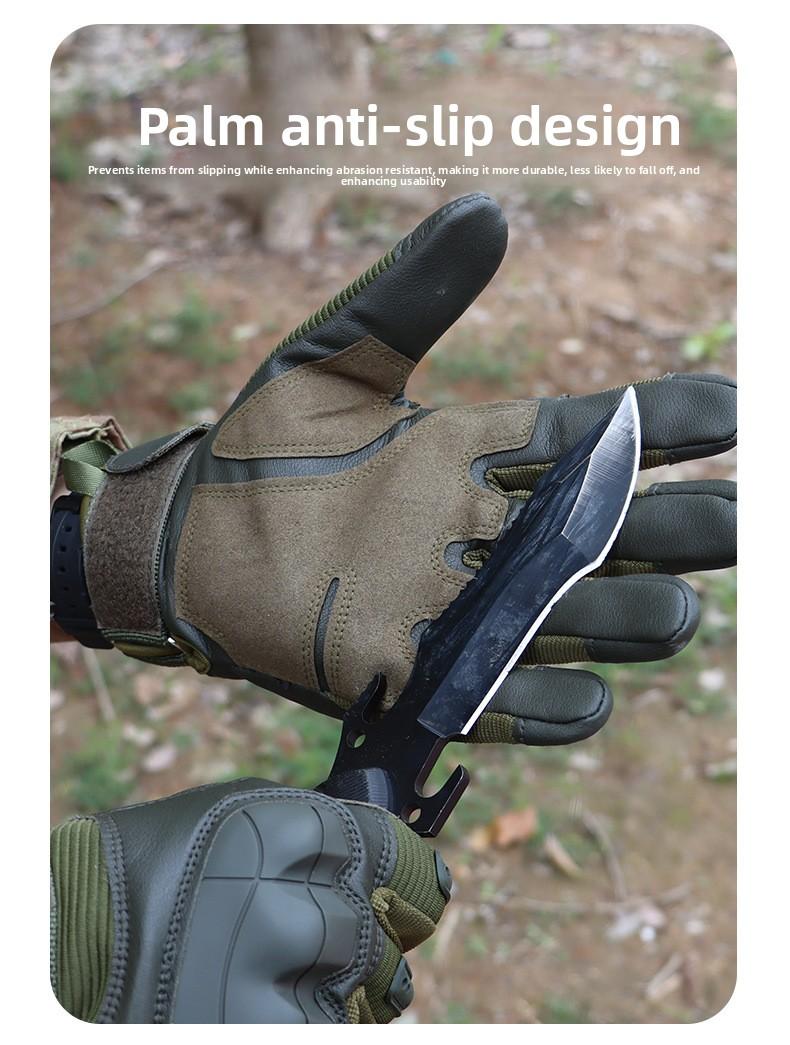 Five-finger touch screen tactical gloves outdoor sports mountaineering motorcycle wear-resistant combat gloves