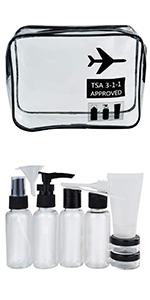 2 Pack Portable Clear Makeup Bag Zipper Waterproof Cosmetics Bag Transparent Travel Storage Carry Pouch PVC Zippered Toiletry Bag Organizers With Handle for Vacation Travel, Bathroom