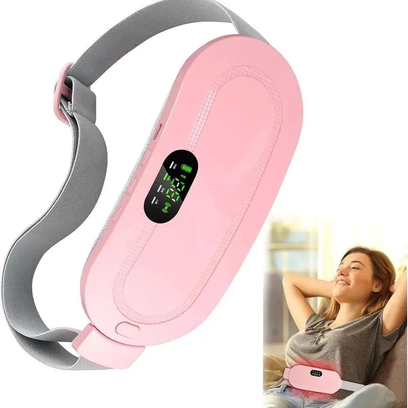 Women's Portable Heating Waist Belt, Portable Heating Pads, Travel Heating Pad, USB Rechargeable, 3 Temperature Settings, 4 Massage Modes, Quick Warmth, Perfect Gift for Girls