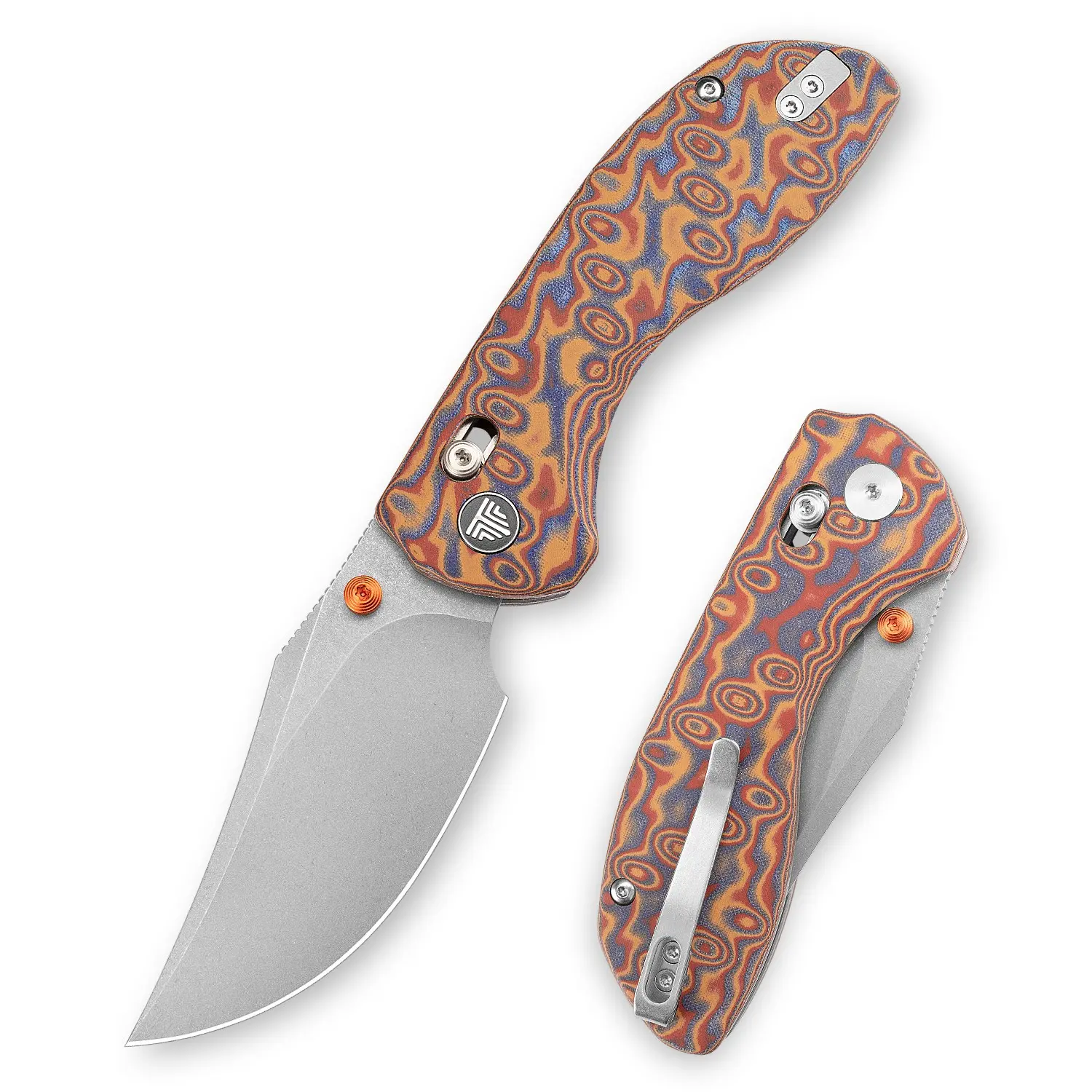 Trivisa Hippo-Rlym Folding Knife, 3.4'' 14c28n Stainless Steel Micarta Handle, Lightweight Outdoor Camping Tool, Daily Use Utility Knife