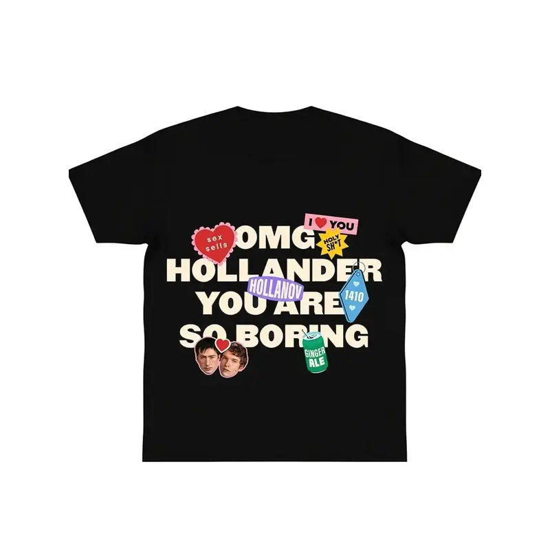 OMG Hollander You Are So Boring Graphic Tee for Men Women Black Cotton T-shirt Summer Casual Funny Top