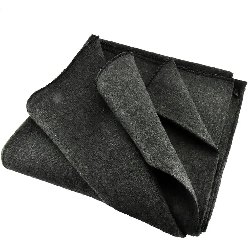 51"x 80" Multipurpo Gray  Blanket - 50% , Lightweight 2 lb, Zippered Bag Included - Ideal for Camping, Hiking,