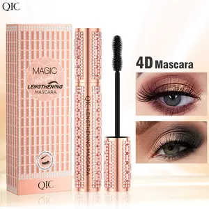 1Pc QIC 4D Lengthening Volume Mascara Waterproof Smudge Proof Curl Lift Long Lasting For Daily Party Travel Makeup Beginners Lash Makeup Lovers