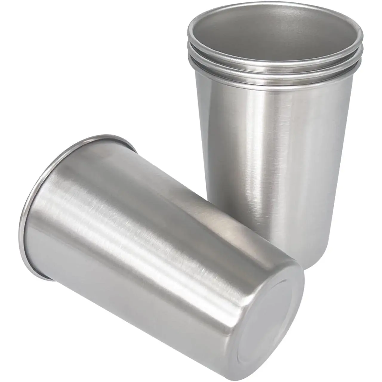 Stainless Steel Cups,4pack Shatterproof Cup Unbreakable Tumblers -300ML Metal Cups - Stackable Durable cup,Chilling  Glasses, for Travel, Outdoor, Camping, Everyday,Restaurant 10 oz