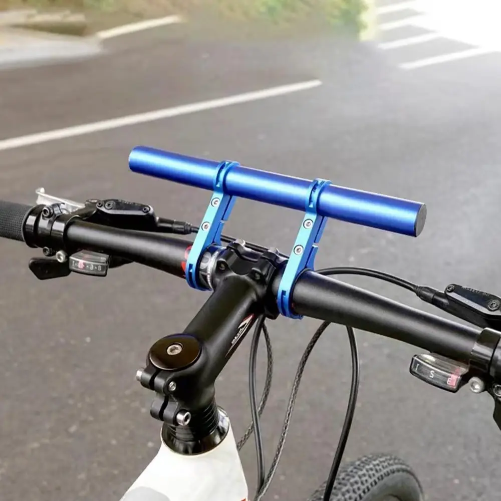 Bike Handlebar Extender- Bicycle Handlebar Extension with Multi-Functional Aluminum Alloy Bracket，Bike Accessory Compatible with Bicycles，Used for Computer and Mobile Phone Holder，11.8 in