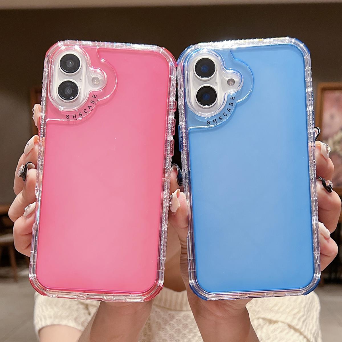 Candy Color Smartphone Case for Multiple iPhone Models (17/16/15/14/13/12 Pro Max) - Durable 3-Layer Anti-Drop Shockproof Heavy Duty Bumper Handheld Casing, Crystal Mobile Phone Accessories Candy Color Smartphone Case for Multiple iPhone Models (17/16/15/14/13/12 Pro Max) - Durable 3-Layer Anti-Drop Shockproof Heavy Duty Bumper Handheld Casing, Crystal Mobile Phone Accessories