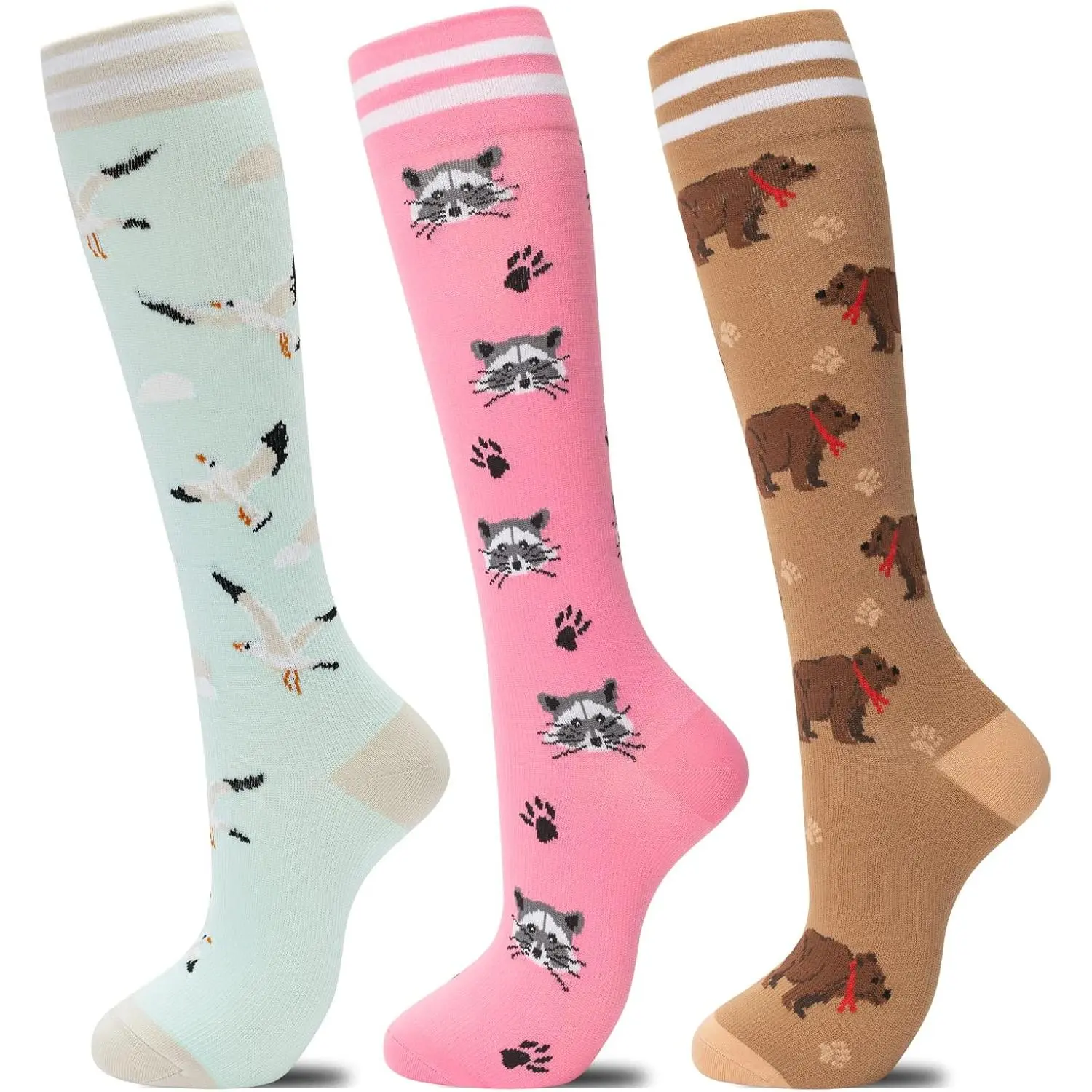 13-3pairs-bird/Raccoon/White Bear