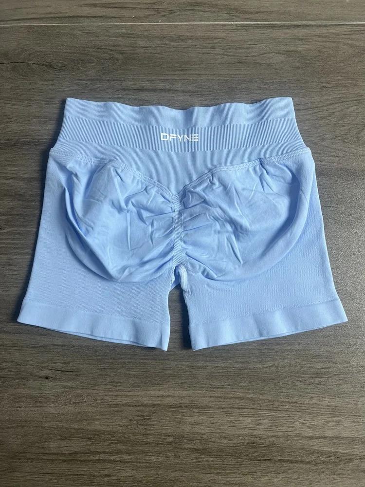 DFYNE Low-Rise Seamless Sports Shorts, Hip-Lifting Fitness Cycling Yoga Shorts for Women