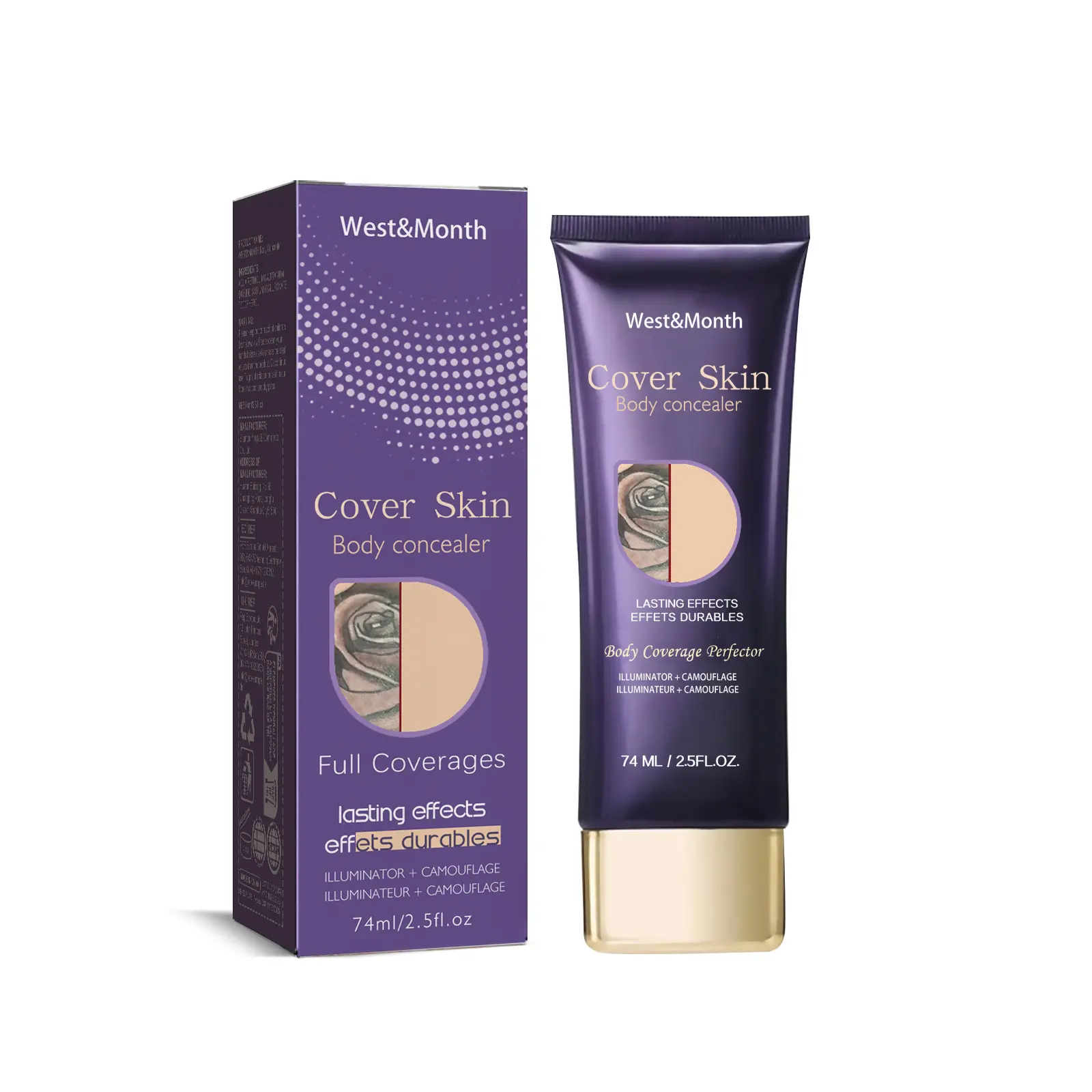Retinol Waterproof Body Concealer - Color Correction, Tattoo Coverage, Dark Spot Correction Cosmetic for Covering Tattoos, Scars, Uneven Skin Tone & Flawless Base Makeup, Covers Tattoos