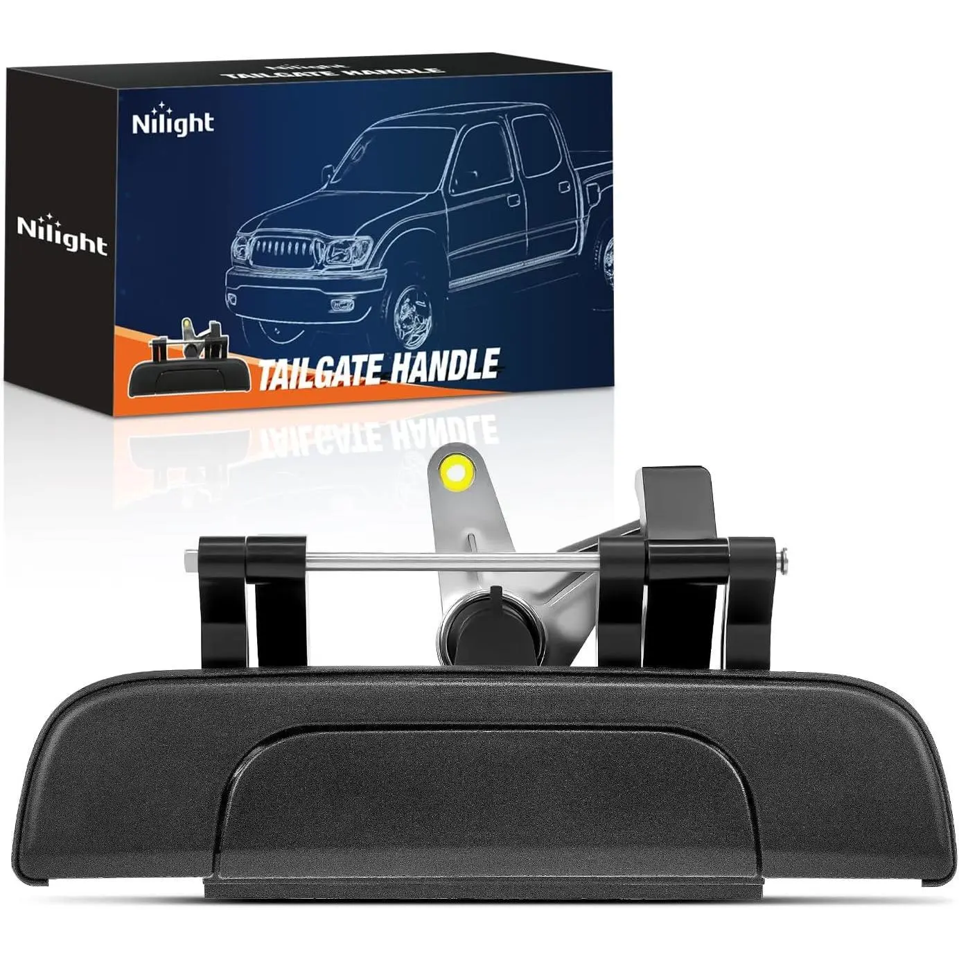 Nilight Textured Black Tailgate Handle Assembly - ABS Material, Durable, High-Quality Materials, Original Size - Compatible with 1995-2004 Toyota Tacoma Pickup - Replaces#79605,TO1915102,6909035010 (Liftgate Latch, Car Door Handle Functionality)