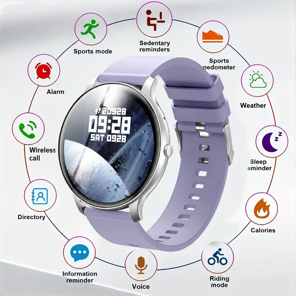 Gwenland Smart Watch for Men/women, 1.46 Inch Full Screen, Wireless Calls, Text Notifications, Fitness Tracker, USB Rechargeable, Great Gift
