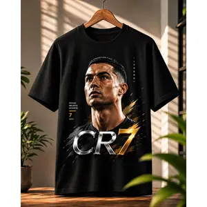 Ronaldo CR7 2026 Soccer Graphic Tee, Acid Washed Oversized Heavy Cotton Retro Sports Top, Football Fan Match Day Casual Stadium Streetwear Trend Gift T-Shirt for Adult Men Women