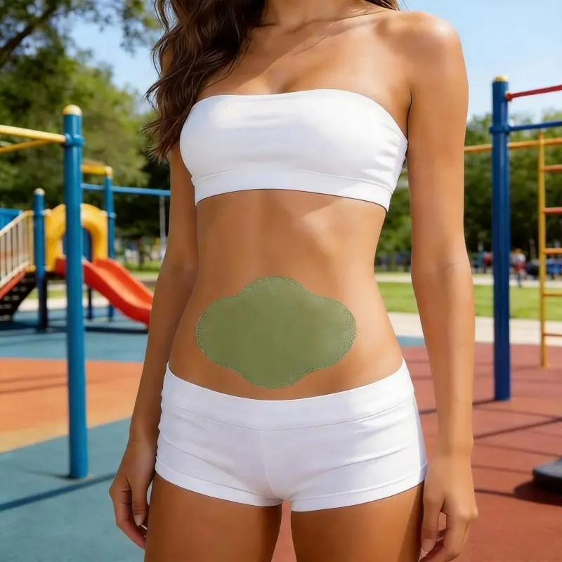 30pcs waist and abdomen patch set, used for tightening and burning sensation, effective plant fiber for western-style and tightening, suitable for improving fitness performance, no battery required