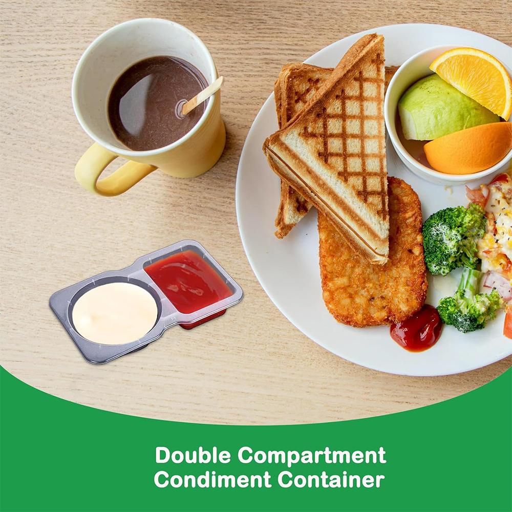 Reusable Transparent Snack Storage Containers Set with Lids, Stackable Dual-Layer Plastic Food Boxes, Leak-Proof Portable Kitchen Organizer