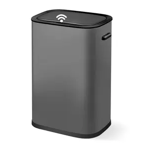 GARVEE55L/14.5 Gal Automatic Kitchen Trash Can with Touch-Free Motion Sensor and Anti-Fingerprint Design, Ideal for Bedroom, Bathroom, Kitchen, and Office Use
