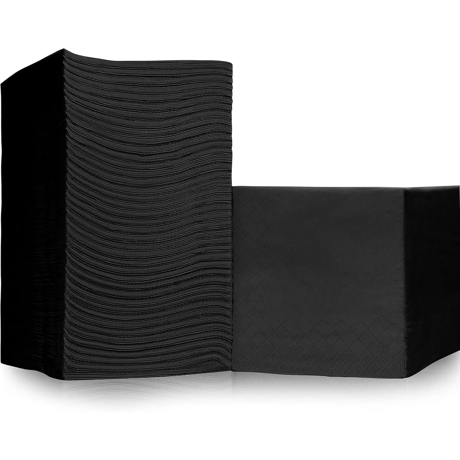 500 Pack 3-Ply Black Disposable Cocktail Napkins, Bulk Beverage Dessert Napkins for Restaurant, Event, Bar, Party, Wedding
