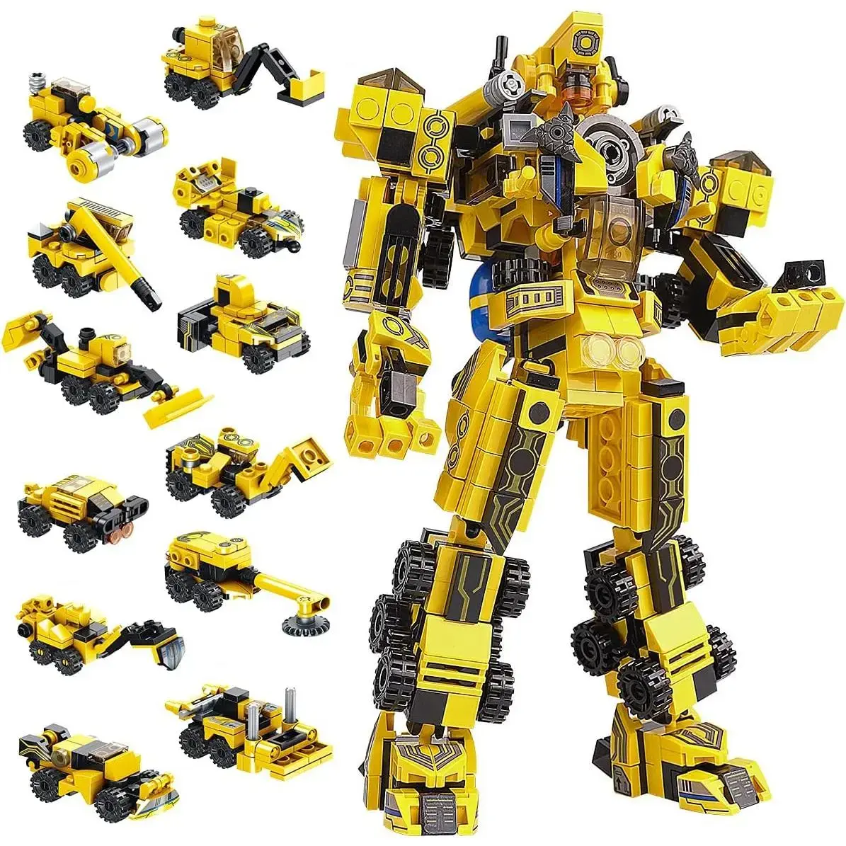 Sciencow 25-in-1 Robotics Interlocking Construction Block Toy Set, ABS Plastic Build-Rebuild Tool for Robots or Trucks, Christmas/Birthday Gifts for 6+ Years Old Boys