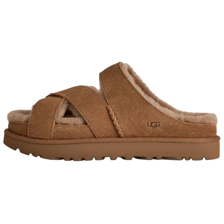 UGG Slipper Evolution Cow Split Leather Versatile Slip-On Eva Slide Sandals 1178470-CHE