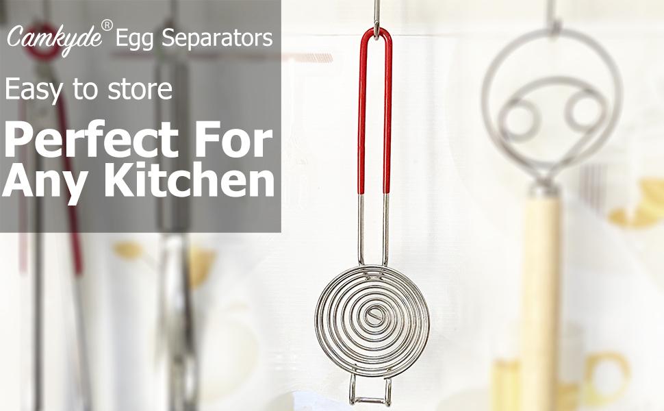 Egg Separator Food Grade Stainless Steel Egg Yolk White Separation Tool (black)