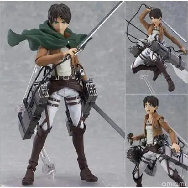 15cm Plastic Attack on Titan Collectible Action Figure Set - Levi Rivaille, Mikasa Ackerman, Eren Jaeger, Boxed Toy for Anime Fans, Christmas Gift, Action Figures, Collectible Toy