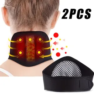 2pcs Neck Support Set, Neck Care, Home Magnetic Therapy Relaxation, Comfortable Muscle Wrap, Warmth Retention, Ideal for Daily Use