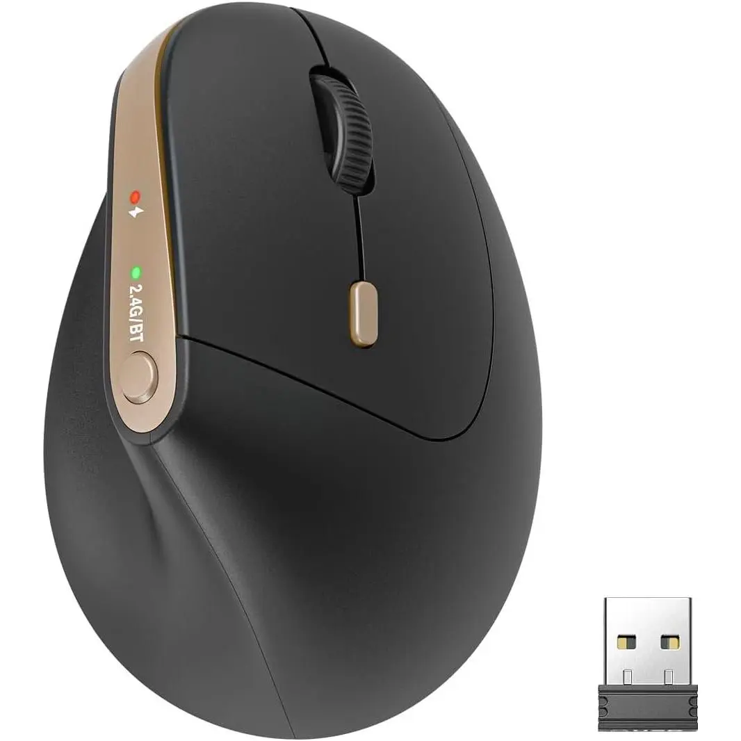 MAM3  ,   for Small/Medium Hands | Vertical  with 3-Device , Rechargeable  and 4 Adjustable DPI for Laptops, Windows and MacOS