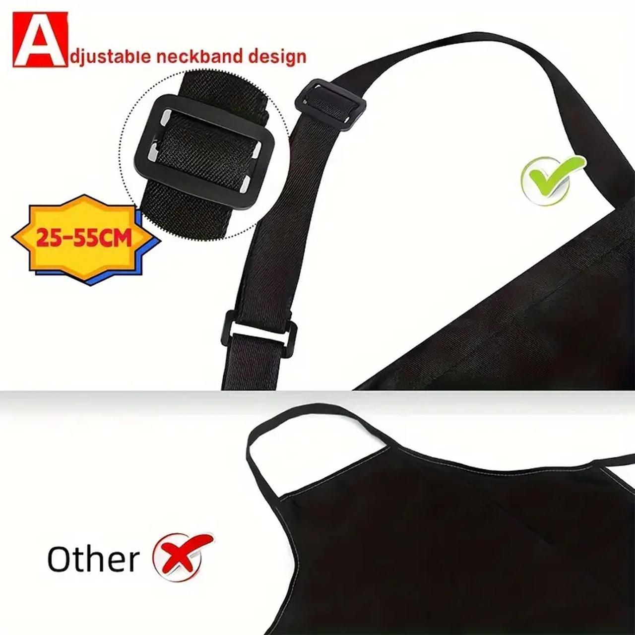 Adjustable Strap Waterproof & Oil-proof Apron with Pocket, Minimalist Kitchen Apron, Cooking Apron, Oil Resistant Apron, Kitchen Accessories for Men & Women