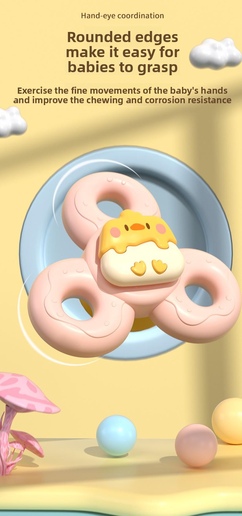 Must-Have Spinning Rattle Toys!Cute Cartoon Design for Newborns ✨