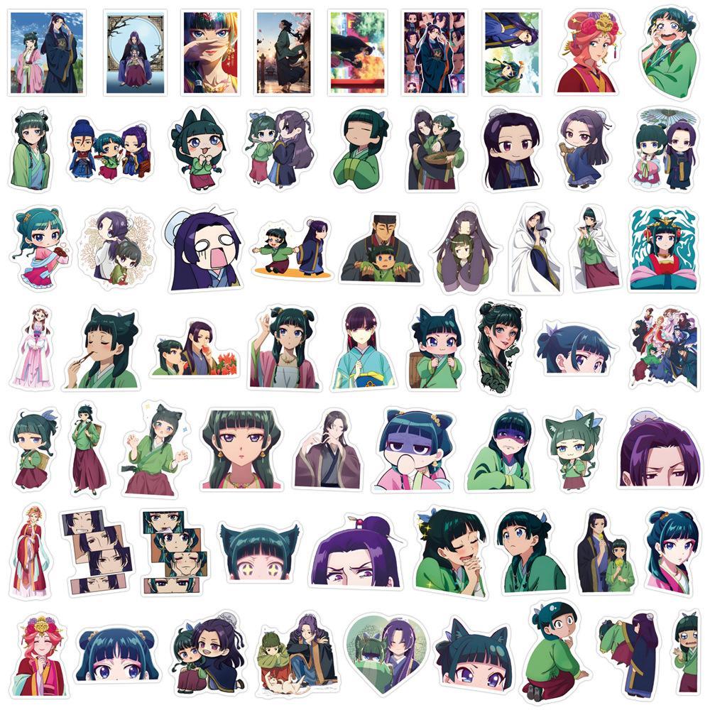 10/30/50/120pcs Anime Maomao Apothecary Diaries Stickers Jinshi Decals DIY Laptop Phone Car Cartoon Decoration Sticker Kids Toys