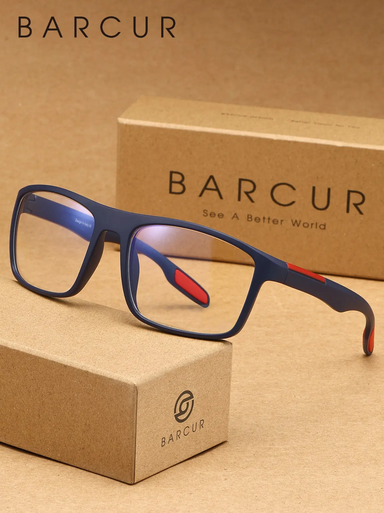 BARCUR Retro Square Blue Light Blocking Glasses Unisex Computer Eyewear Anti Glare Glasses for Office Home Gaming Use