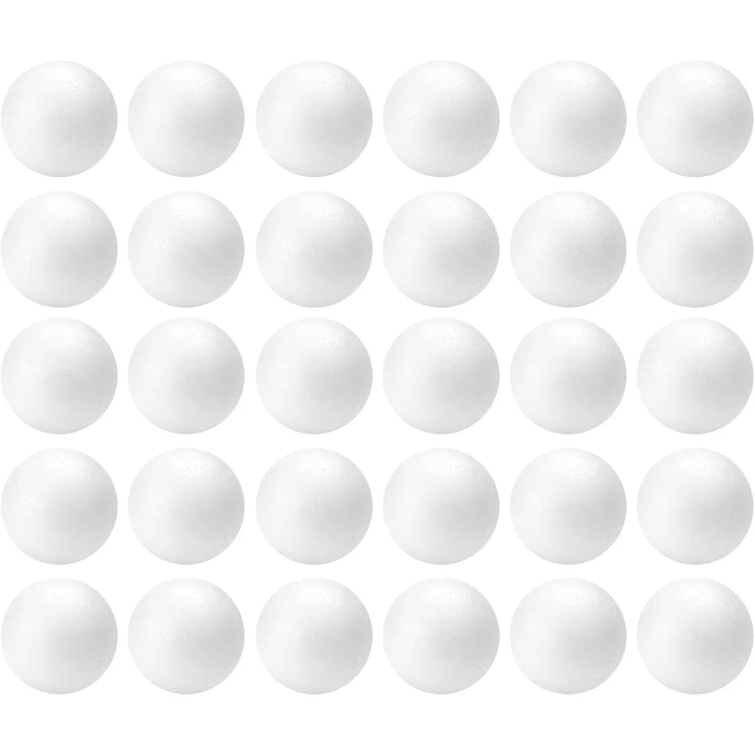 Crafjie Craft Foam Balls 3 Inches in Diameter, Smooth Foam Polystyrenets Premium Foam Ball, for Decoration Household School Projects DIY Arts and Craft, White (3inch 30pc)