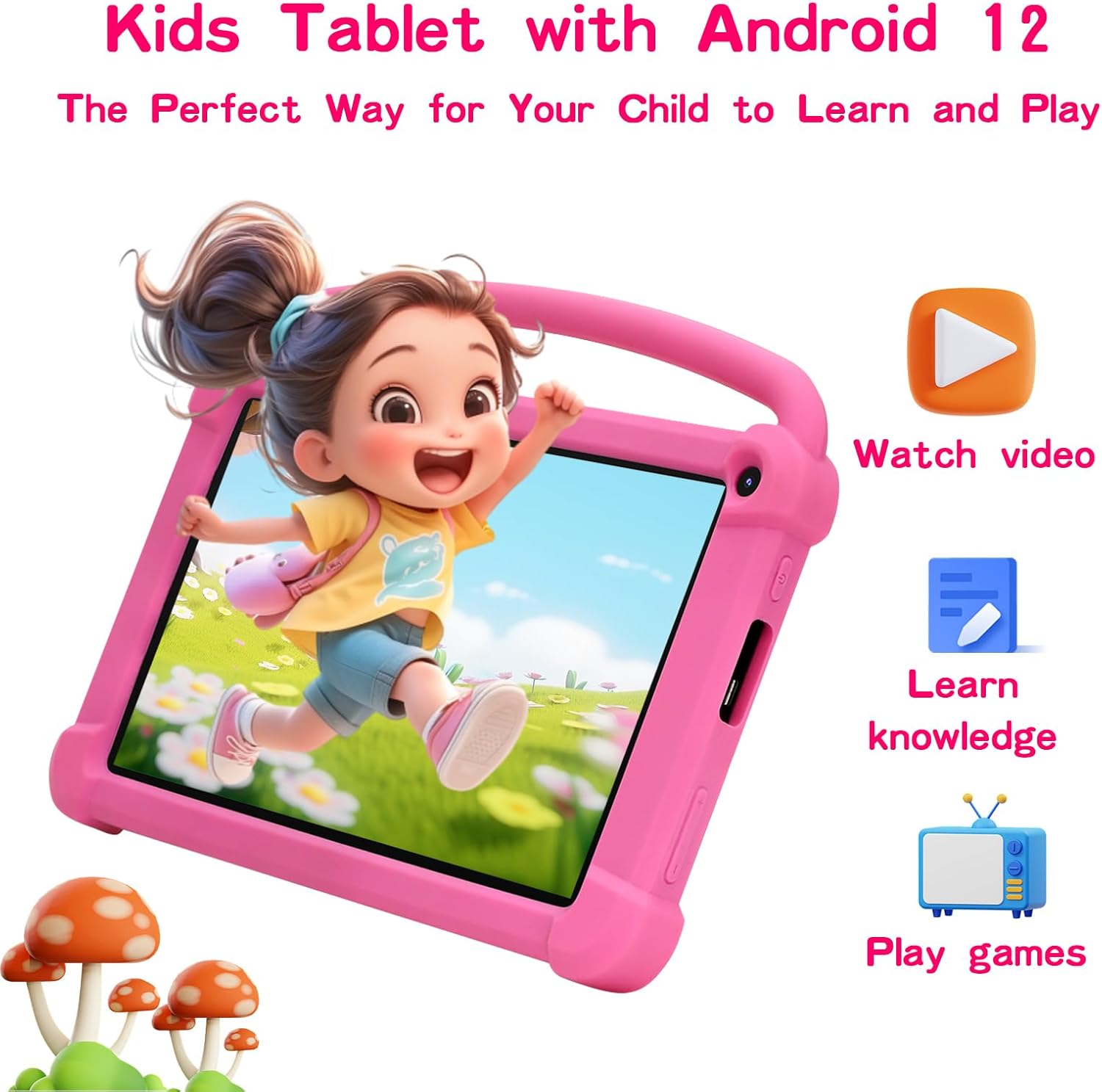 Tablet 7 inch for Boys Girls, Android Tablets for 4GB RAM 32GB ROM Toddler Tablet WIFI Bluetooth Safety Eye IPS Screen Parental Control, Dual Camera Shockproof Case for Educational, Games. Tablet 7 inch for Boys Girls, Android Tablets for 4GB RAM 32GB ROM Toddler Tablet WIFI Bluetooth Safety Eye IPS Screen Parental Control, Dual Camera Shockproof Case for Educational, Games.