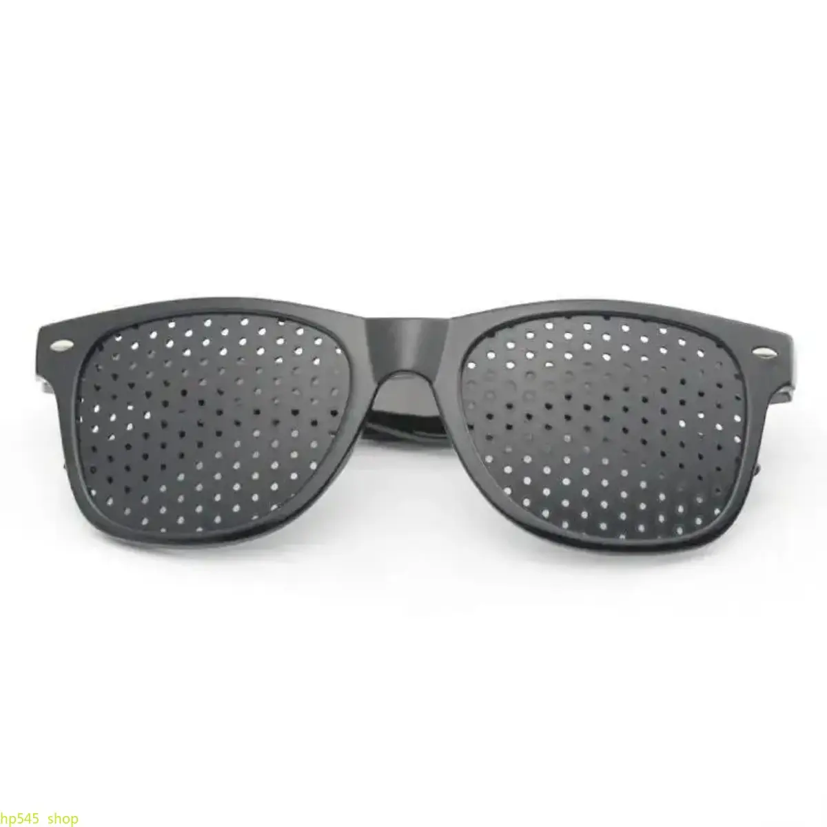 Unisex Lightweight Black Frame Pinhole Eyeglasses - Portable Sporty Eyewear with Comfortable Design, Myopia Correction, Eye Fatigue Relief, Astigmatism Improvement, Wide Applicability, Summer Sports Accessory, Portable Sports Eyewear, Vision Support