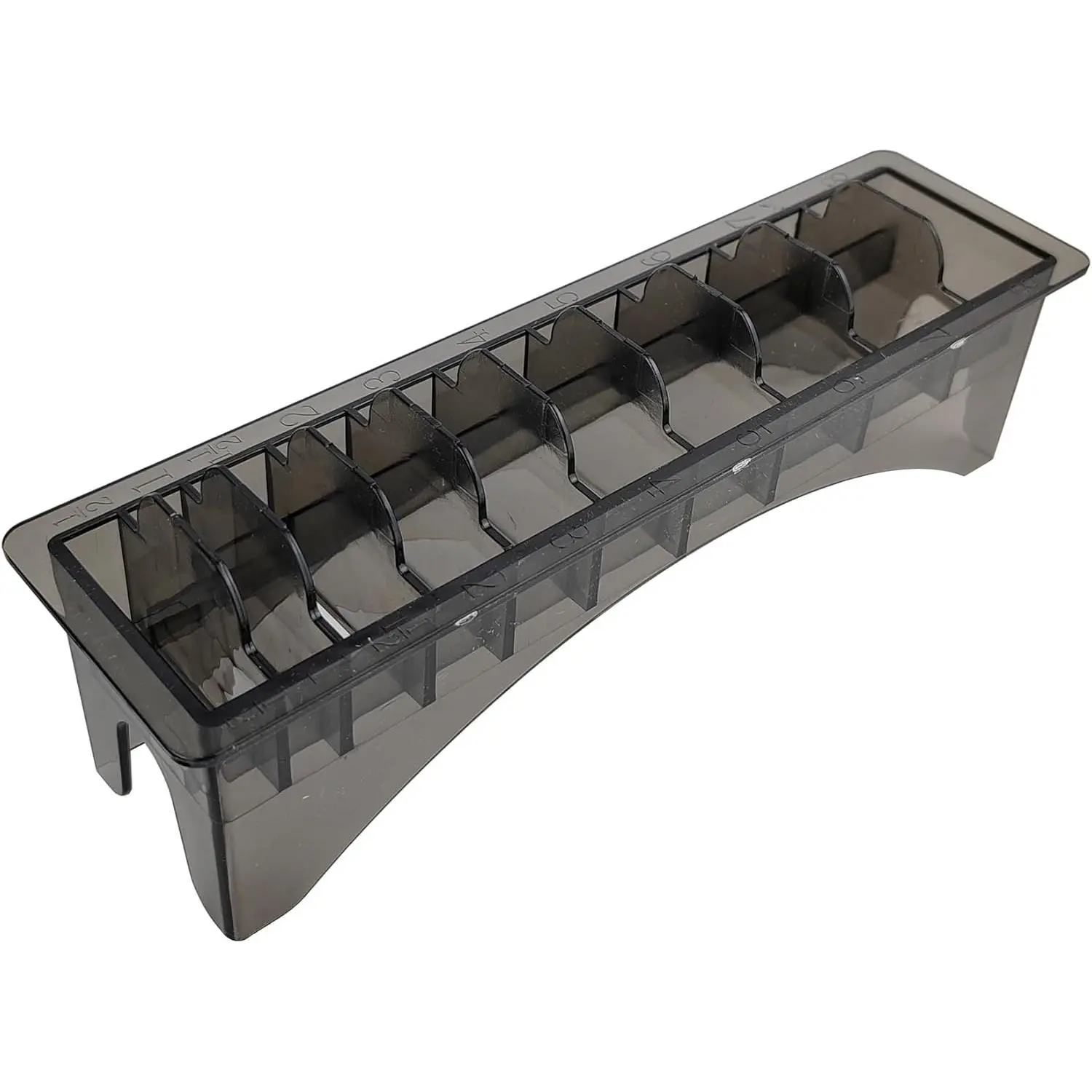 Clipper Guard Holder Organizer,Clipper Comb Holder Case,Grid Base Box For Universal Hair Clippers Limit Comb,Storage for Clipper Guards,Fit Well and Easy to Store Away When Done ing (Grey, L)