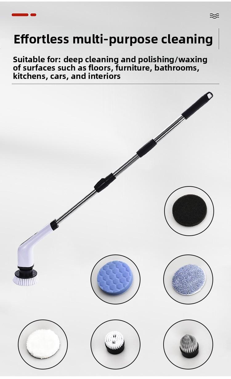 Multi - function Wireless Electric Cleaning Brush for Home Toilet Kitchen Telescopic 9 - in - 1 Portable Scrubber