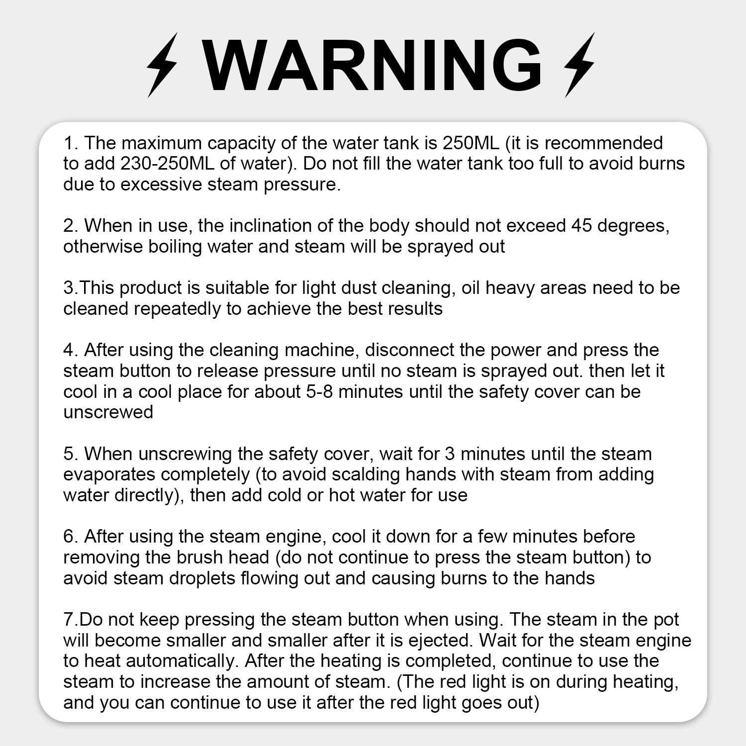 Pressurized Handheld Steam Cleaner, 1 Count Multi-purpose Steamer for Home Use with 9 Attachments To Remove Tough Stains on Car, Upholstery, Grout, Stovetop Handheld Steam Cleaning
