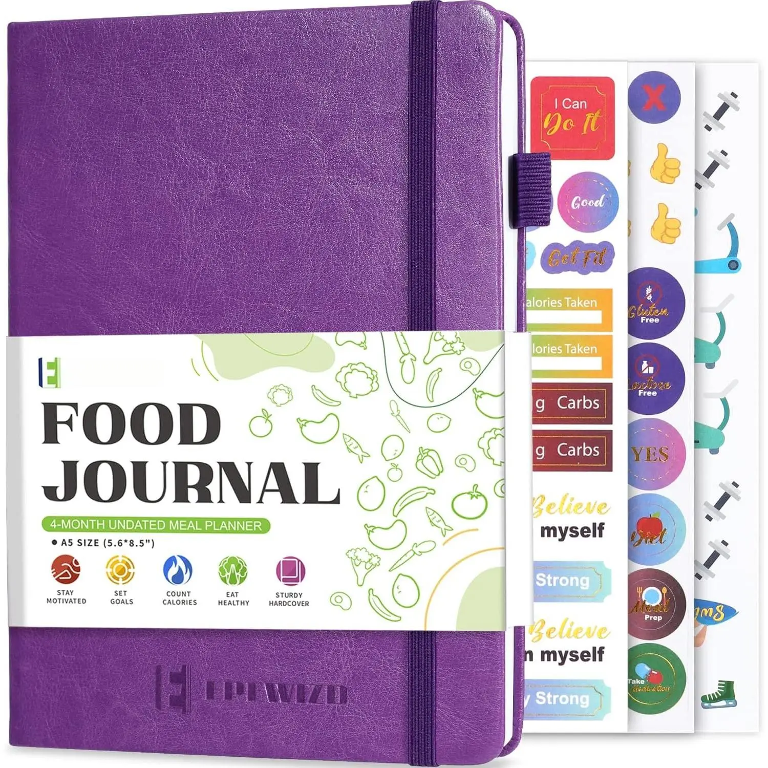 Journal for , Meal Planner & Daily   Diary to Count Calories Nutrient , Journal to Track (A5 size)-
