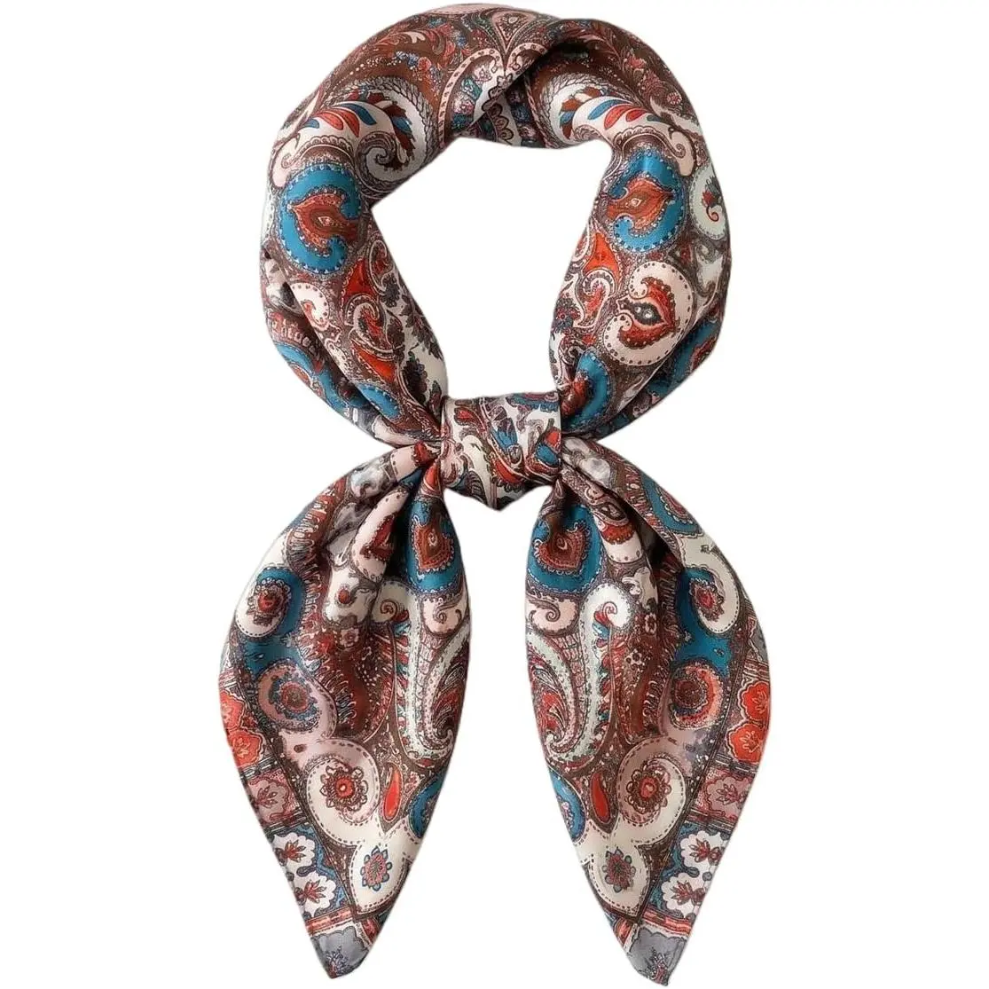 35" Large Paisley Silky Satin  Hair Square Scarf for Women | Like Silk,Lightweight, Soft, Breathable Fashion Scarves
