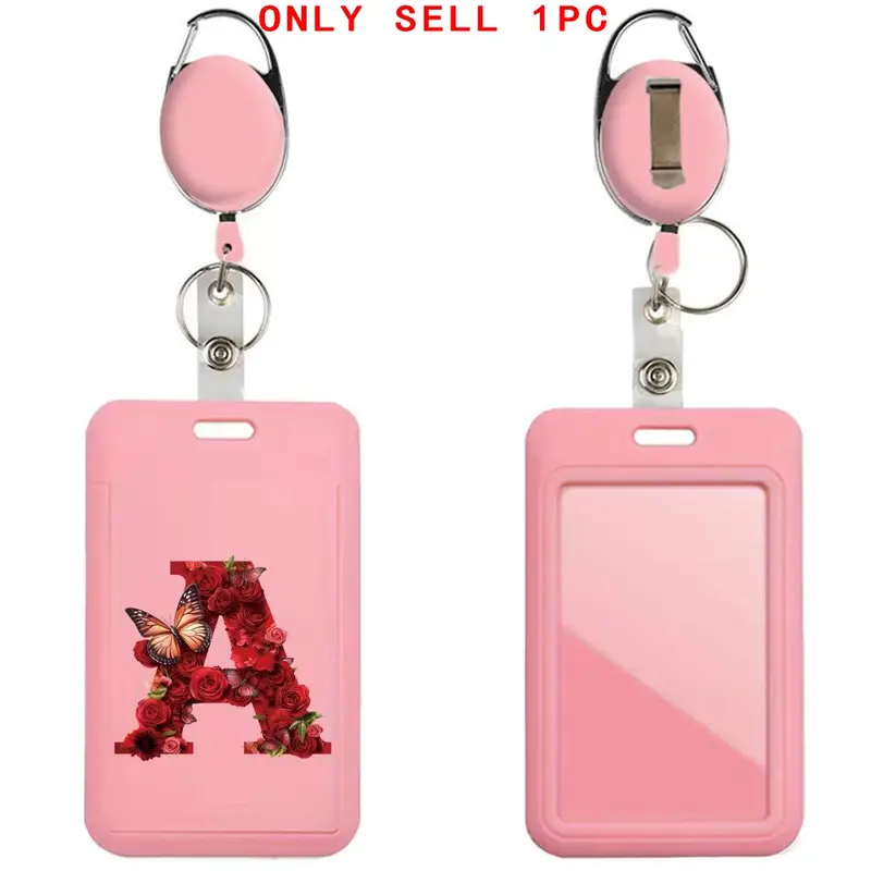 Clear Window Plastic, Multifunctional Card Sleeve, Id Holders For Badges, Name Tag Holder for Office & School Use, Durable Design with Initial Name Option
