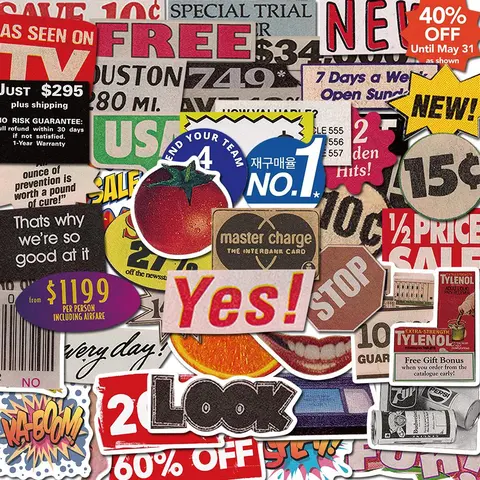 Pop Art Sticker, Funny Stickers, Illustration Stickers, 50pcs/set Creative Decorative Sticker, DIY Decals for Water Bottle, Laptop, Phone Case, Scrapbooking, Journal Making