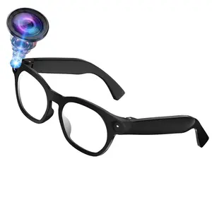 AI Smart Glasses with Camera, 8MP Anti-Shake Camera, 1080P HD Video,4G Memory, Build-in Mic & Speakers, Bluetooth Calling,  AI Real Time Translation, WiFi Transfer, Type C Charging Support, 2 Lenses Total (Transparent +Black)