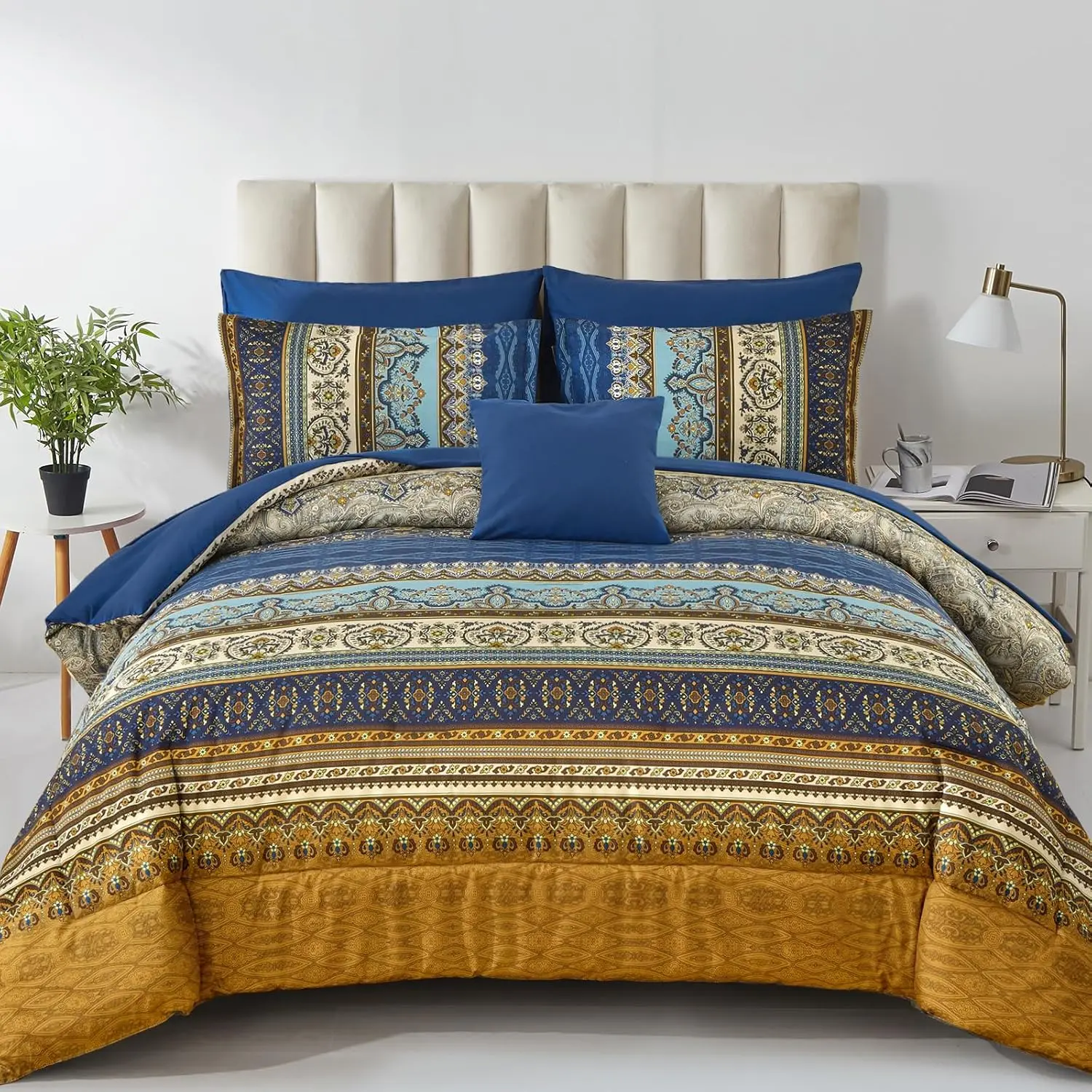 Brown and Blue