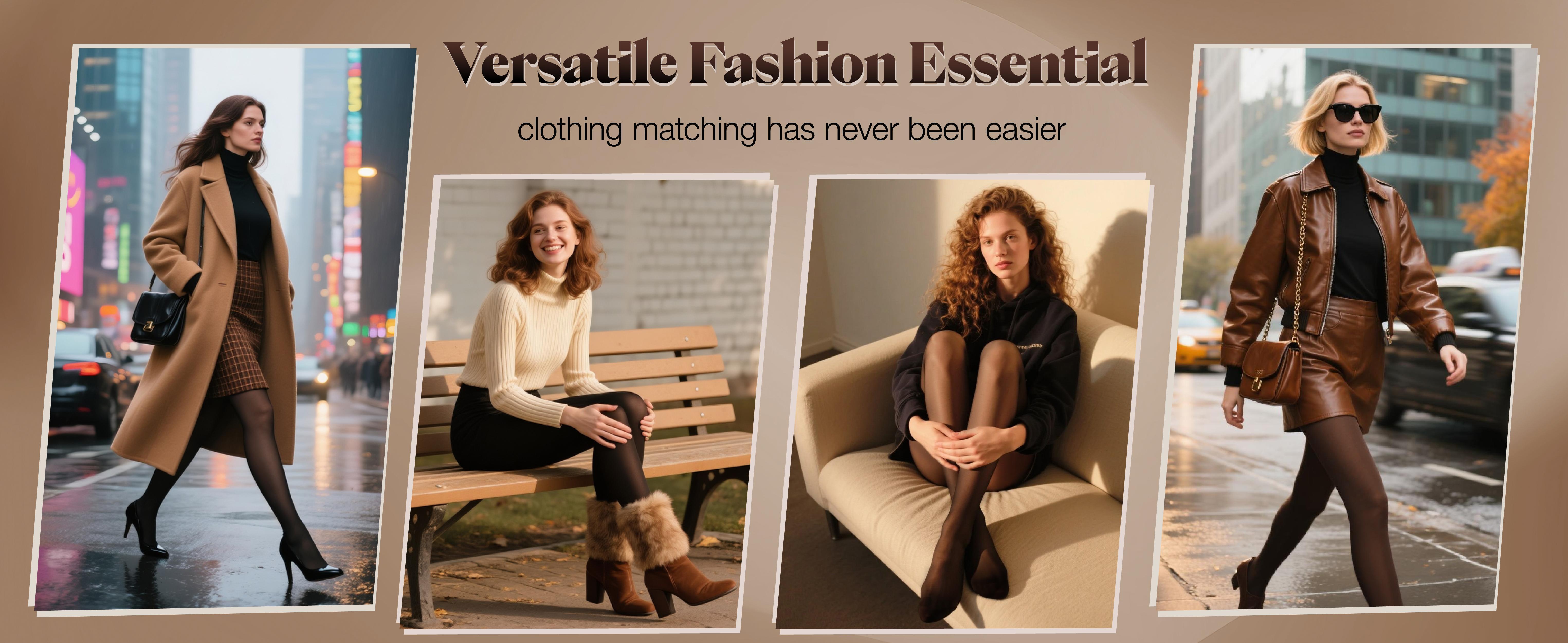 THE ORIGINAL! 5 SHADES • SIZE S - 3XL • MAGIC FLEECE LINED LEGGINGS • CLOSED FOOT - Fleece Tights Available in Plus Size and Light to Brown Fur