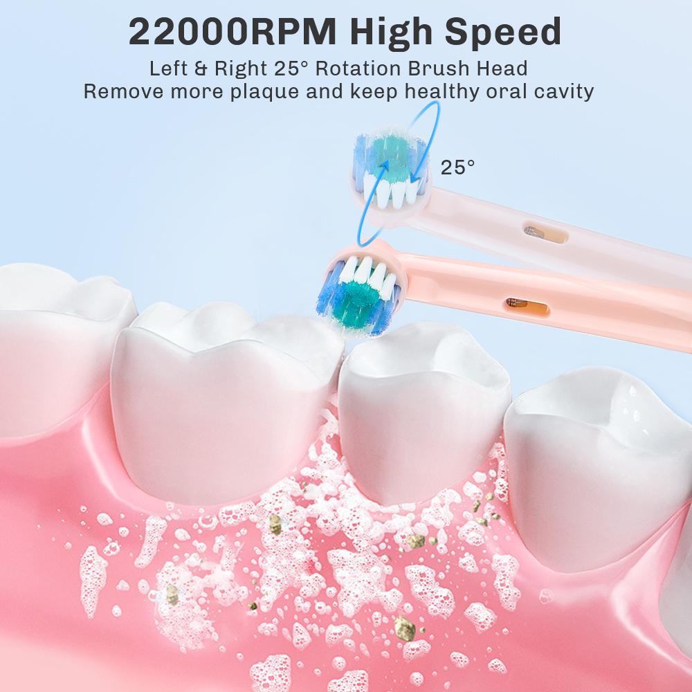Electric Toothbrush Wonder with 25° Rotating Brush Head and 3D Vibration Cleaning, 3 Modes for Dental Care, 30-Day Long Battery Life and Type-C Fast Charging, IP67 Waterproof Design with Cartoon Patterns for Kids, Power Toothbrush
