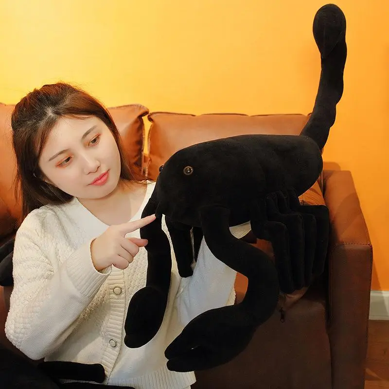 Lifelike Big Size Black Scorpion Plush Toys Simulation Pet Animal Creative Dolls Stuffed Toys For Christmas Birthday