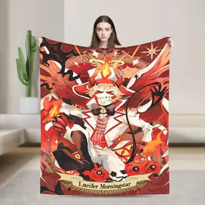 Hazbins Hotels Lucifer Flannel Blanket Spring Warm Soft Throw Blanket For Couch Bed Comfortable Bedspread Sofa Bed Cover