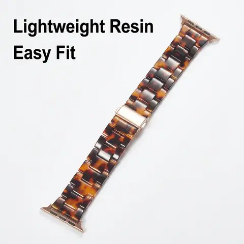 Lightweight Resin Watch Band for Apple Watch Ultra 2 Series 11/10/9/8/7/6/5/4/SE/3/2/1, Durable Replacement Strap, Easy Fit Design, Smartwatch Accessories (Band Only)