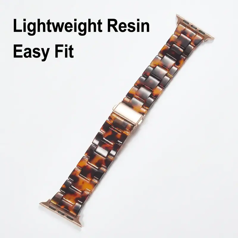 Lightweight Resin Watch Band for Apple Watch Ultra 2 Series 11/10/9/8/7/6/5/4/SE/3/2/1, Durable Replacement Strap, Easy Fit Design, Smartwatch Accessories (Band Only)