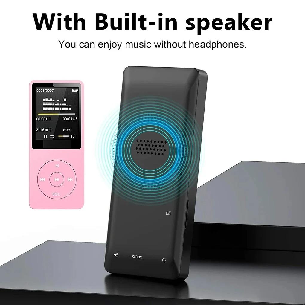 2026 Bluetooth-compatible Mp3 Music Player Lossless Portable Fm Radio External Ultra-thin Student Sports Walkman Mp3 Player Recorder