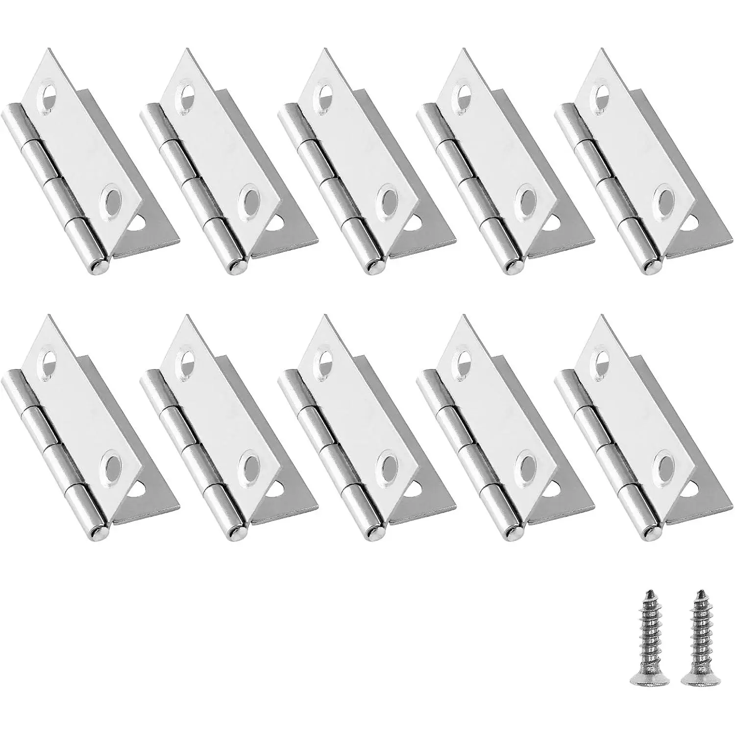 2 Inch  Hinge, Stainless Steel Small Hinges, 10 Pack